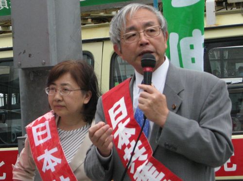 だて勲県議予定候補（左）、鈴木みさ子市議予定候補（右）