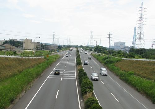  東海市横須賀インター付近の西知多産業道路