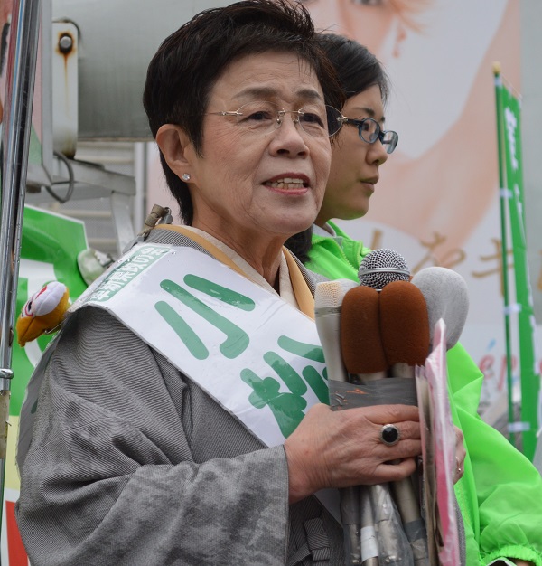 愛知県知事選告示　小松候補が出発式